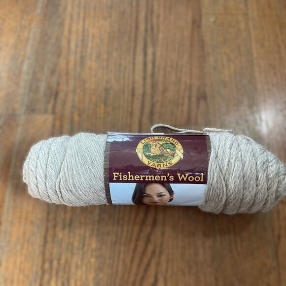 Lion Brand Fisherman's 100% Pure Virgin Wool Oatmeal #123 8 oz Yarn Knit Crochet - Picture 1 of 5
